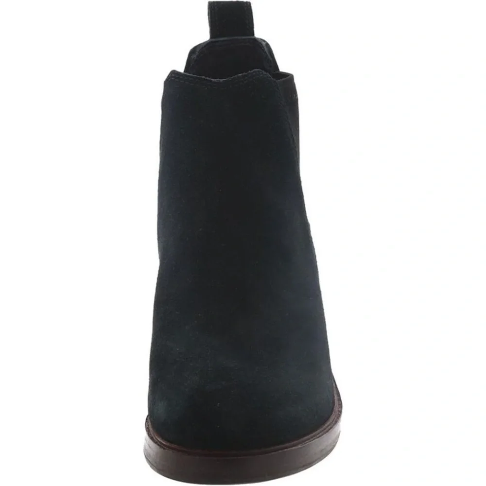 Clark’s Black Suede Boots Size 8 Black Suede Wedge Chelsea Boots Clarks NEW!